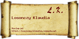 Losonczy Klaudia névjegykártya