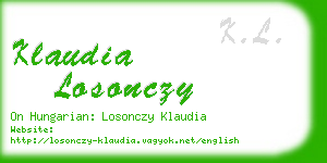 klaudia losonczy business card